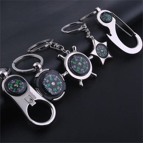 7 Styles Unique Creative Compass Rudder bottle opener Key Chain-UltimateCreek - Life is Outdoors