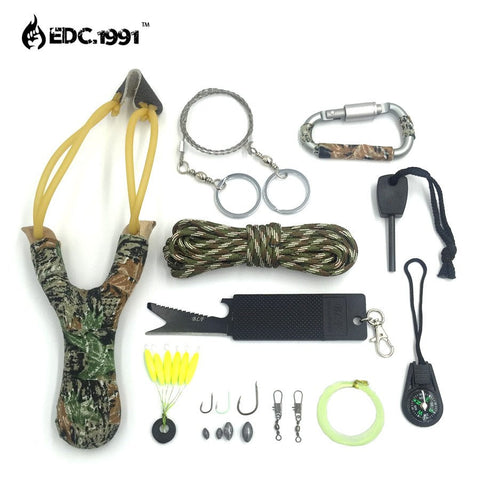 12 in1 Outdoor Camping Equipment Survival Kit Paracord 550 With Flint Knife-UltimateCreek - Life is Outdoors