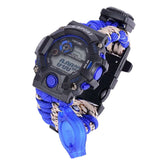 6 in 1 multifunctional Kit Paracord Waterproof LED Watch With Compass Flintstones Light-UltimateCreek - Life is Outdoors